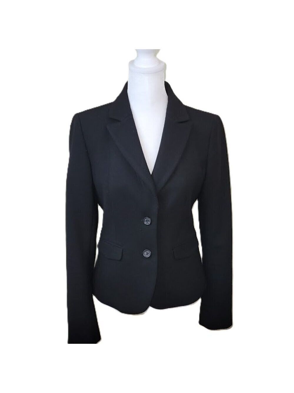 Ann Taylor LOFT Black Lined Blazer/Jacket 2 Button Classic Styling Women's SZ 0